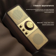 Enceinte Bluetooth Vintage Bois HIFI FM Radio Sans Fil Supporte TF U-Disk AUX Leather - www.yonis-shop.com