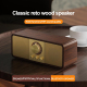 Enceinte Bluetooth Vintage Bois HIFI FM Radio Sans Fil Supporte TF U-Disk AUX Leather - www.yonis-shop.com