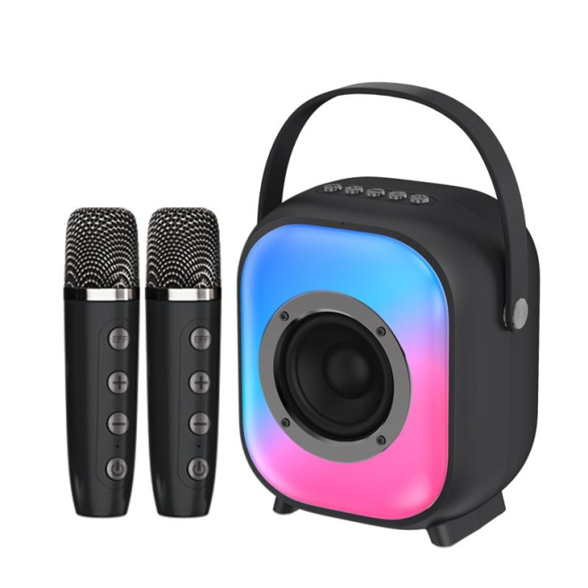 Enceinte Bluetooth Portable Colorée Avec Microphone Karaoké Et Lumières RGB - www.yonis-shop.com