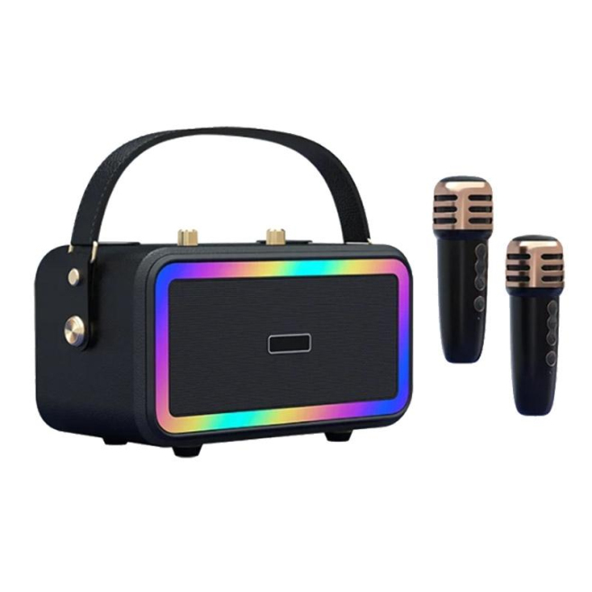 Enceinte Bluetooth Portable Colorée Avec Effets Lumineux RGB Et Microphone Pour Karaoke - www.yonis-shop.com