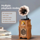 Enceinte Bluetooth Rétro Design Gramophone FM Radio Longue Autonomie Connexion Sans Fil et Filaire Son Puissant et Naturel - ...