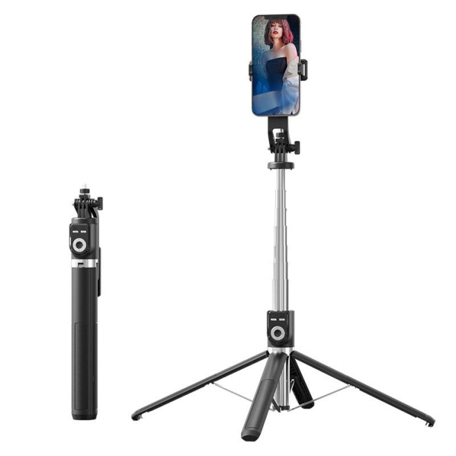 Perche À Selfie Rotative 360 Degrés Avec Trépied Pliable Et Télécommande Bluetooth Intégrée - www.yonis-shop.com