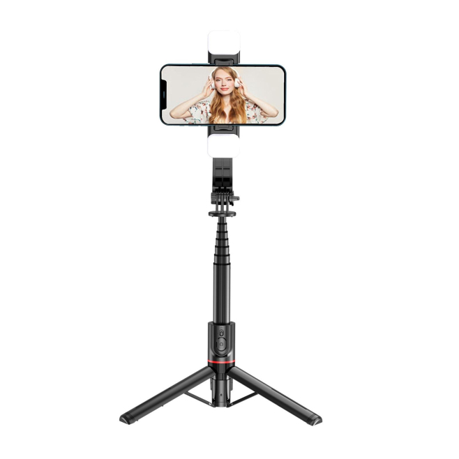 Perche À Selfie Avec Lumière Intégrée Et Trépied Renforcé Pour Photos Parfaites 360 Degrés Compatible Android Et iOS - www.yo...