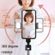 Perche À Selfie Bluetooth Trépied Avec Lumière Intégrée Et Rotation 360° - www.yonis-shop.com