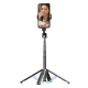 Perche À Selfie Bluetooth Trépied Télescopique 102CM Aluminium Léger Et Portable Avec Télécommande Rotation 360°