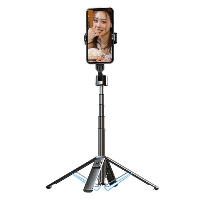 Perche À Selfie Bluetooth Trépied Télescopique 102CM Aluminium Léger Et Portable Avec Télécommande Rotation 360° - www.yonis-...