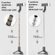 Perche À Selfie Multifonctionnelle Bluetooth Avec Lumière Intégrée 70cm Non-Slip Handle Stable Tripod - www.yonis-shop.com