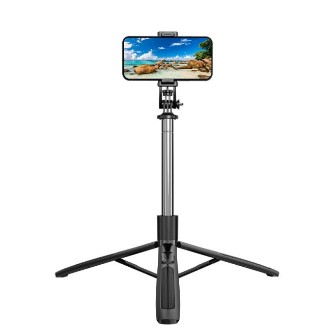 Perche À Selfie Bluetooth Sans Fil Avec Trépied Et Télécommande Intégrée Rotation 360° Acier Inoxydable - www.yonis-shop.com