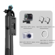 Perche À Selfie Bluetooth Sans Fil Avec Lumière Intégrée Rotation 360° Trépied Antidérapant Télécommande Cachée Extensible Ju...