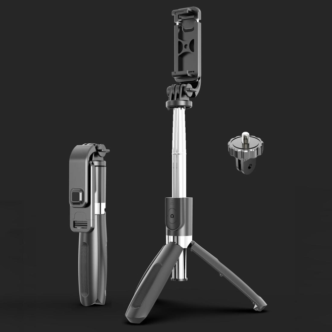 Perche À Selfie Bluetooth Réglable 100cm Avec Trépied Et Télécommande Intégrée - www.yonis-shop.com