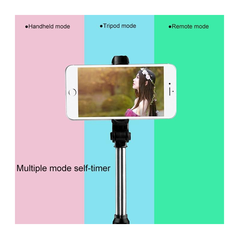 Perche à Selfie Magnétique 4 En 1 - Trépied Extensible En Aluminium, Rotation 360°, Télécommande Bluetooth