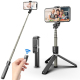 Perche À Selfie Bluetooth Pliable En Alliage D'Aluminium Avec Trépied Rotation 360 Degrés