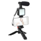 Perche À Selfie 3 En 1 Avec Trépied Microphone Et Lumière LED Portable Pour Vidéo - www.yonis-shop.com