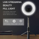 Perche À Selfie Avec Anneau Lumineux 6 Pouces Bluetooth Trépied Portable 360 Degrés 3 Types De Lumières 1200mAh USB - www.yon...