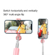 Perche À Selfie Bluetooth Avec Trépied Intégré Rose Télécommande Rotation Ajustable USB Charge - www.yonis-shop.com