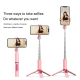 Perche À Selfie Bluetooth Avec Trépied Intégré Rose Télécommande Rotation Ajustable USB Charge - www.yonis-shop.com