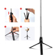 Perche À Selfie Bluetooth Trépied Support Téléphone Portable Blanc 360 Degrés Rotatif Télécommande Intégrée - www.yonis-shop.com