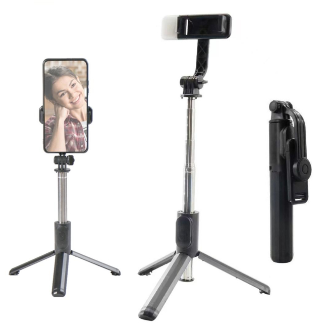 Perche À Selfie Multifonctionnelle Avec Trépied Et Lumière Bluetooth Télécommande Ajustable - www.yonis-shop.com