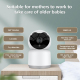 Babyphone Camera Sans Fil 1080P Avec Capteur Température Humidité Vision Nocturne Audio Bidirectionnel Détection Mouvement Al...