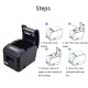 Mini Imprimante Thermique POS Pour Tickets De Caisse USB Haute Vitesse 160mm/s Résolution 203dpi Compacte Avec Coupe Papier A...