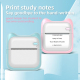 Mini Imprimante Bluetooth Portable Auto-adhésive Avec Papier Inclus Haute Résolution 200DPI Pour Photos Étiquettes Messages E...