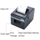 Mini Imprimante Thermique Bluetooth Pour Tickets Avec Coupe-Automatique Support Android iPhone iPad Windows Linux 160mm/s 8cm...