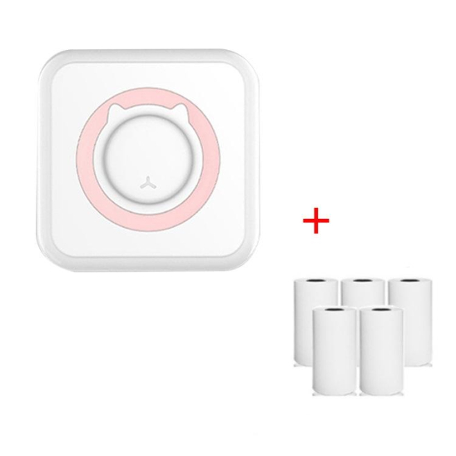 Mini Imprimante Bluetooth Sans Encre Photo Étiquette Thermique Rose Haute Résolution Portable - www.yonis-shop.com