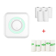 Mini Imprimante Bluetooth Sans Encre Photo Étiquette Thermique Verte Avec 5 Stickers Et 5 Papiers Haute Résolution 200DPI Compacte Et Portable Batterie Longue Durée