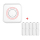 Mini Imprimante Bluetooth Sans Encre Pour Étiquettes Et Photos Haute Définition Rose Compacte Et Portable