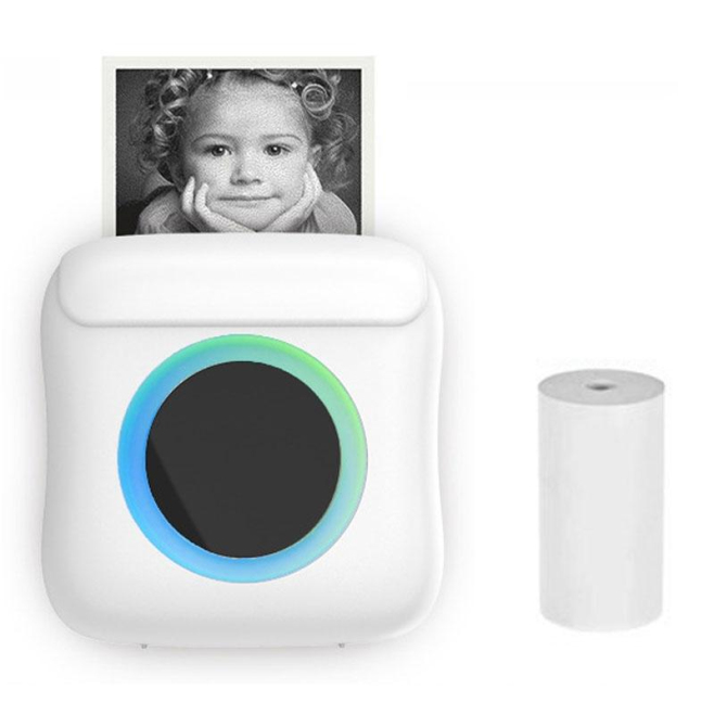 Mini Imprimante Thermique Bluetooth Portable Avec Lumière Ambiante Colorée et Batterie Rechargeable - www.yonis-shop.com