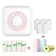 Mini Imprimante Bluetooth Sans Encre Pour Étiquettes Et Photos Haute Définition Compacte Et Portable Avec Batterie Longue Durée Rose Avec Stickers Et Papier