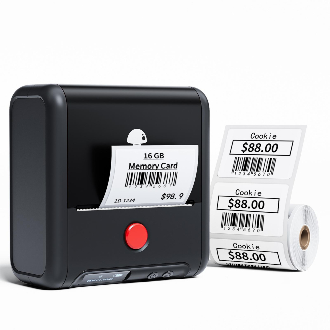 Mini Imprimante Bluetooth Portable Sans Encre Haute Résolution Pour Étiquettes QR Code - www.yonis-shop.com