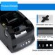 Mini Imprimante Thermique 80mm Pour Étiquettes Vêtements Supermarché Code-Barres Bluetooth EU Plug Haute Résolution 203DPI - ...