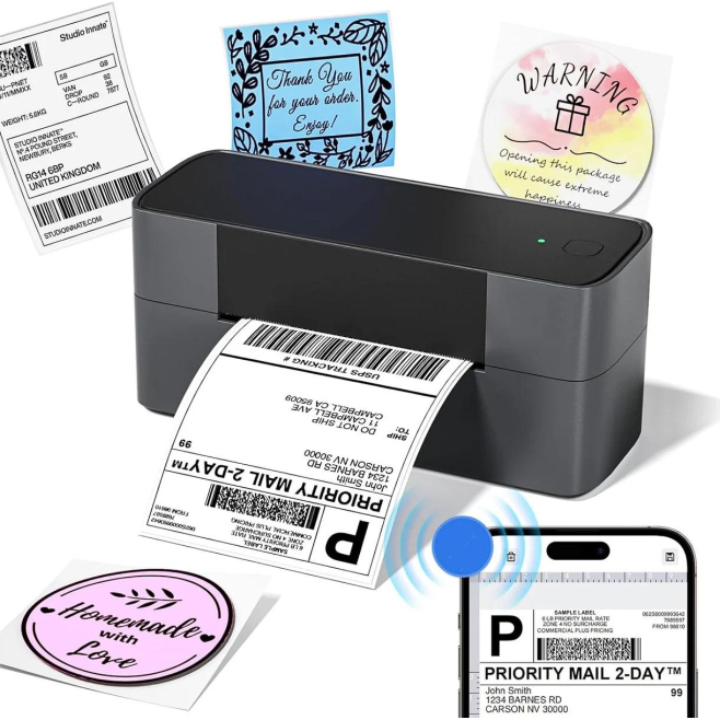 Mini Imprimante Bluetooth Thermique Pour Étiquettes D'Expédition Compatible Android iOS Windows Mac Linux - www.yonis-shop.com