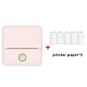 Mini Imprimante Thermique Sans Encre Bluetooth Portable Pour Étudiants Et Bureaux 200DPI Rose - www.yonis-shop.com