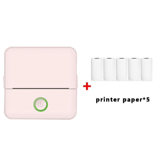 Mini Imprimante Thermique Sans Encre Bluetooth Portable Pour Étudiants Et Bureaux 200DPI Rose - www.yonis-shop.com