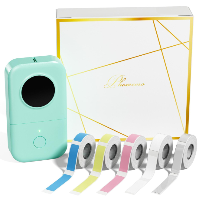 Mini Imprimante Thermique Portable Bluetooth Avec 5 Rouleaux Papier Vert - www.yonis-shop.com