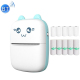 Mini Imprimante Bluetooth Sans Fil Thermique Portable Avec Papier Et Autocollants Rose Haute Qualité Impression 200dpi Batterie 1000mAh Cadeau Idéal Pour Enfants
