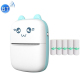 Mini Imprimante Bluetooth Sans Fil Portable Avec Papier Autocollant Haute Qualité Impression Thermique