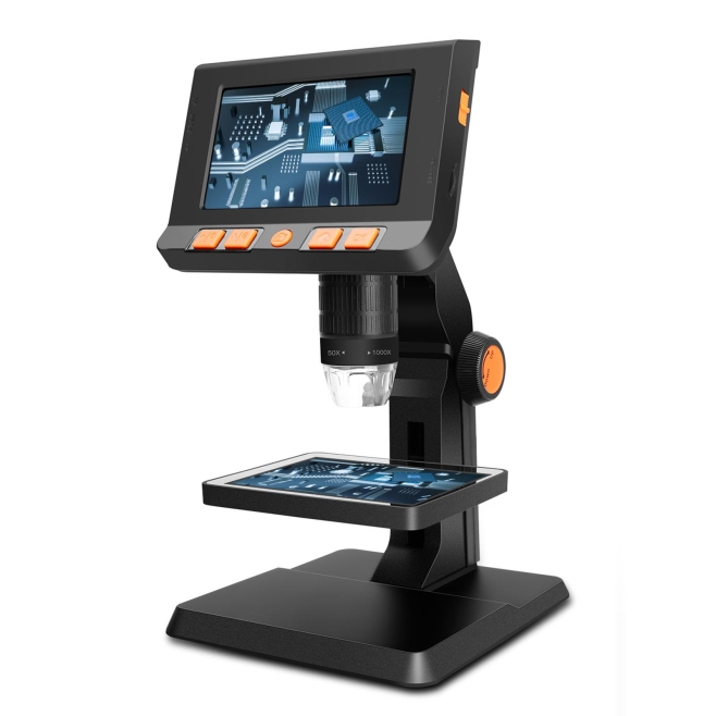 Microscope Électronique Numérique 50X-1000X Avec Écran 4.3 Pouces Et LED Ajustables - www.yonis-shop.com