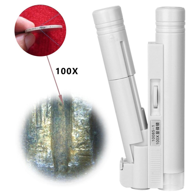 Microscope 100X Double Tube Avec Lumière LED Et Lentille De Revêtement Optique Pour Bijoux Et Expériences - www.yonis-shop.com