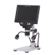 Microscope Électronique Portable Avec Écran LCD 7 Pouces Grossissement Continu 1-1200 Fois Batterie 3000mAh Système Multiling...