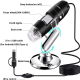 Microscope 1600X HD Capteur D'Image 3 En 1 USB Digital Avec 8 LED Et Support Professionnel - www.yonis-shop.com