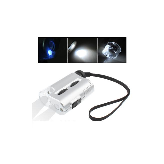 Microscope De Poche 30X-60X Avec Lumières LED Et Détecteur De Monnaie - www.yonis-shop.com
