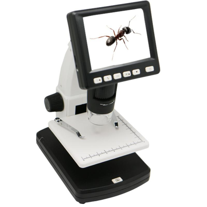 Microscope Numérique Portable 3.5 Pouces LCD 5MP avec 1000x Grossissement et 8 LEDs Support Carte TF 32GB - www.yonis-shop.com