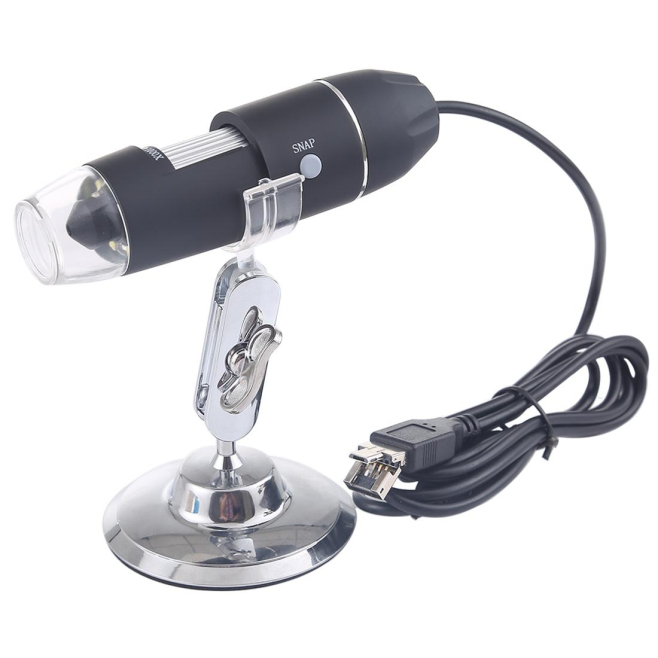 Microscope USB HD 2560x1920P Avec 8 LED Et Support Professionnel Pour Inspection Et Examen - www.yonis-shop.com