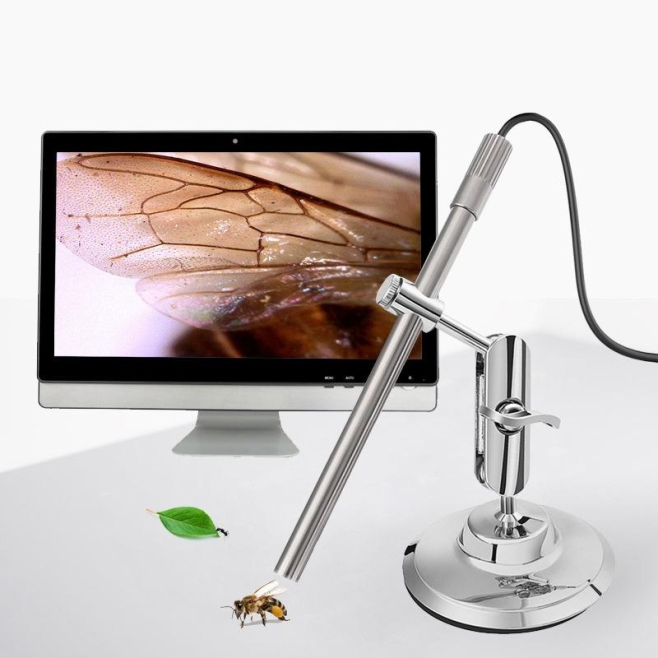 Microscope USB Haute Définition 200X Grossissement Ajustable Étanche Avec Lumière LED Pour Windows Et Android - www.yonis-sho...
