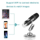 Microscope Portable Sans Fil WIFI LED Lumière Réglable 50X-1000X Pour Observation Biologique et Expériences Scientifiques - w...
