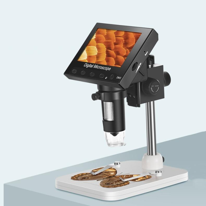 Microscope Portable Numérique HD 1000X Avec Écran LED 4.3 Pouces et Lumière Ajustable - www.yonis-shop.com