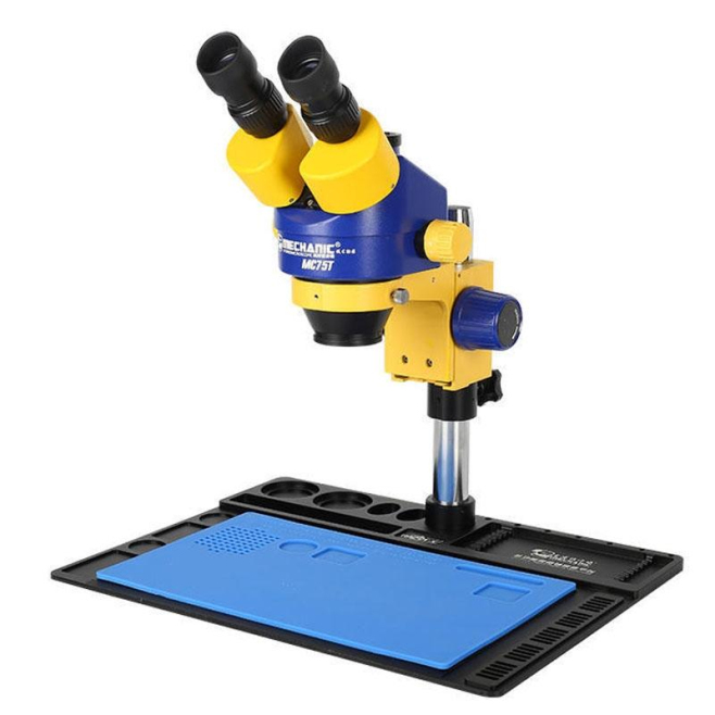 Microscope Trinoculaire Stéréo Industriel Connectable À Écran HD Avec Zoom Continu 0.7-4.5X Et Éclairage LED - www.yonis-shop...